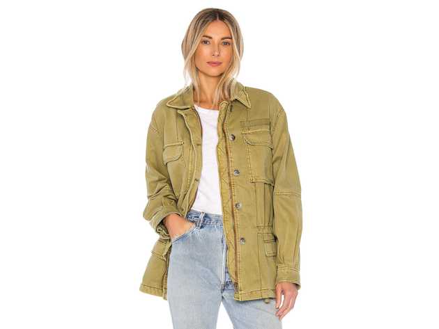 Free People Women's Seize The Day Jacket Green Size Medium