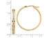 Accent Diamond Round Hoop Earrings in 14K Yellow Gold