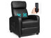 Costway Electric Modern  Massage Recliner Sofa Chair Lounge with Remote Control - Black