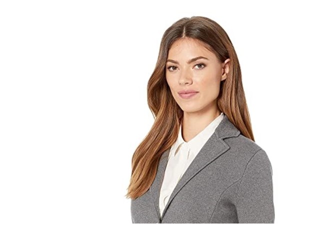 Lauren Ralph Women's Lauren Sweater Knit Blazer Women's Jacket Gray Size  Medium | StackSocial