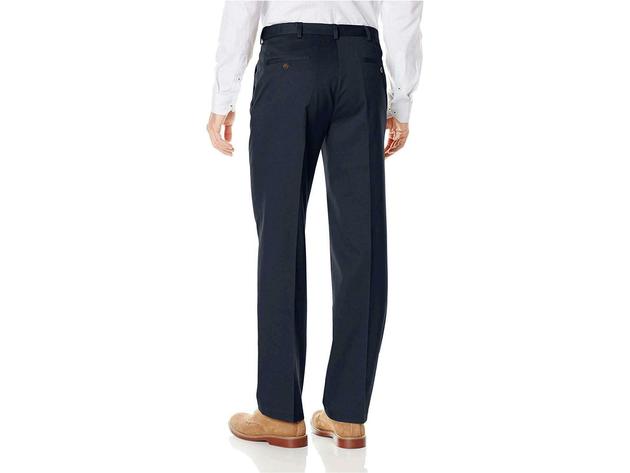 Haggar Men's Premium No-Iron Classic-Fit Expandable-Waist Pleat-Front Pant Navy Size 34WX30L
