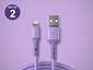 Lightning Charging Cables 2-Pack Purple