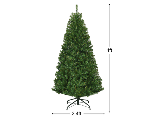 4 Foot 100 LED Pre-Lit Artificial Hinged Christmas Tree 