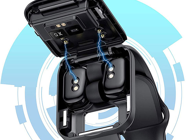 Interepro Smartwatch with Bluetooth Earbuds