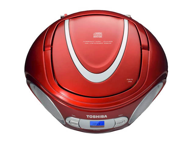Toshiba TYCRS9RED Portable CD Boombox with AM/FM Radio - Red