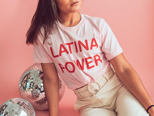 Latina Power Tee (Soft Pink/4XL)