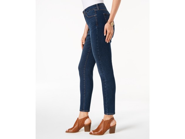 Style & Co Women's Curvy-Fit Skinny Jeans Blue Size 6