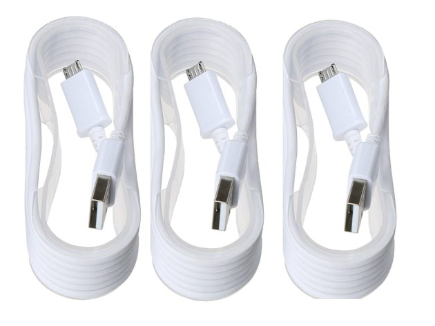 Samsung 5ft. Sync Charge Micro USB Data Cable, 3 Pack, White