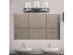Costway 3 Light Glass Wall Sconce Modern Pendant Lampshade Fixture Vanity Metal Bathroom - White
