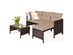 Costway 3 Piece Patio Wicker Rattan Sofa Set Outdoor Sectional Conversation Set Garden Lawn