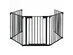 Costway Fireplace Fence Baby Safety Fence Hearth Gate BBQ Metal Fire Gate Pet Black