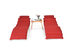 Costway 3PCS Wooden Folding Lounge Chair Set Cushion Pad Pool Deck 