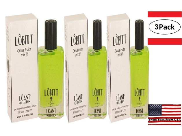 3 Pack Loant Lobitt Citrus Fruits by Santi Burgas Eau De Parfum Spray 1.7 oz for Women