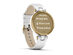 Garmin Lily Smartwatch - Light Gold Bezel with White Case and Italian Leather Band