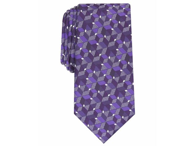 Alfani Men's Slim Geo Tie Purple Size Regular
