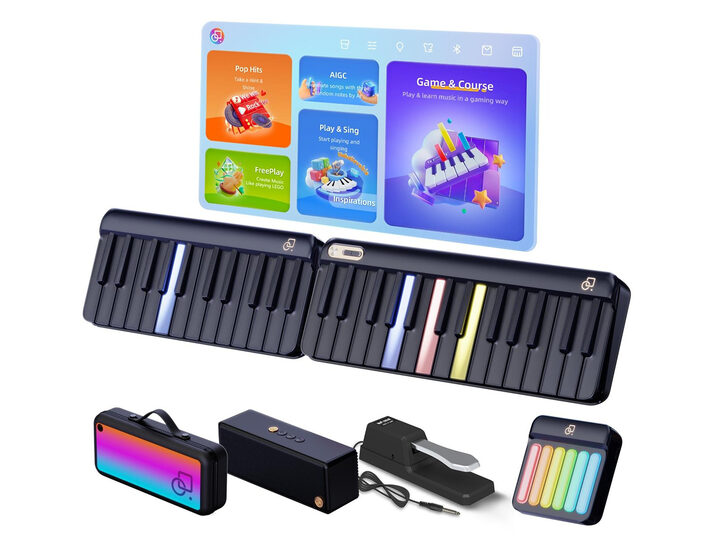 鍵盤楽器 PopuPiano Smart Keyboard Full Set Portable Smart Keyboard - Modular Digital Piano | PopuMusic