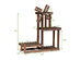 Costway Wood Plant Stand 4 Tier Shelf Multiple Flower Pot Windmill Design - Brown