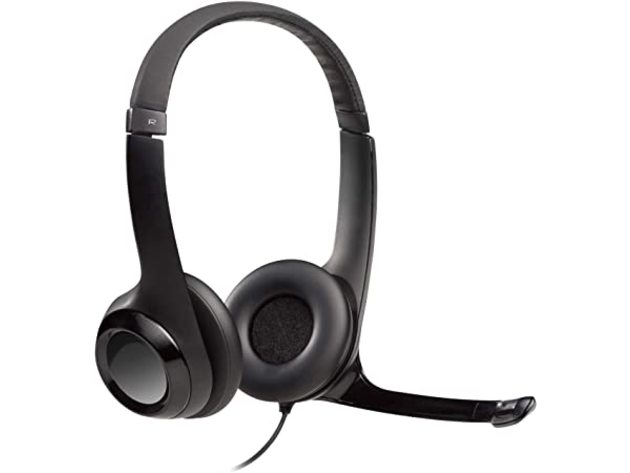Logitech Noise-Canceling ClearChat Comfort/USB Headset H390 - Black (Refurbished)