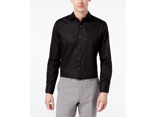Bar III Men's Slim-Fit Stretch Dress Shirt Black Size 15-34-35 | Joyus