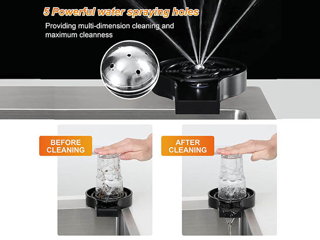 Kitchen Sink Bottle & Glass Washer