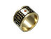 Homvare Women’s Gold Plated Handmade Enamel Ring Size 6 - Black