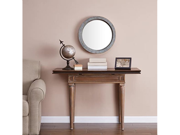 Danya B. Decorative Round Wall Mirror with Antique Copper Style Metal Frame, 16" (Like New, Open Retail Box)