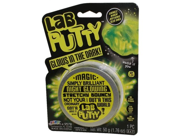 JaRu Glow in The Dark Sculpting Toy Polymer Glass Non-Toxic Lab Putty, 1.76 Ounce