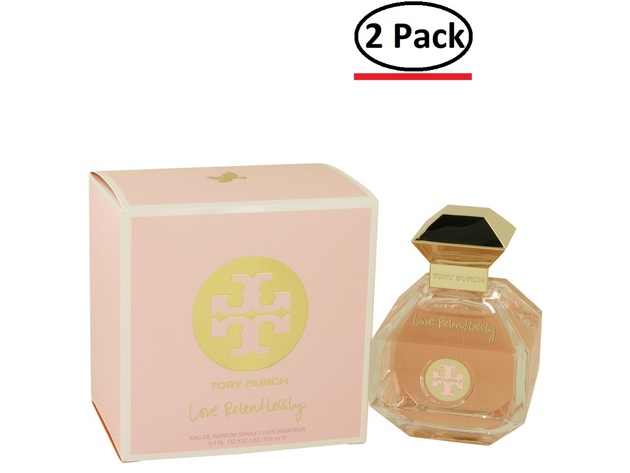 Tory Burch Love Relentlessly by Tory Burch Eau De Parfum Spray 3.4 oz for Women (Package of 2)