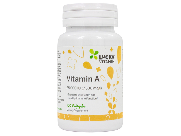 LuckyVitamin - Vitamin A 25000 IU - 100 Softgels