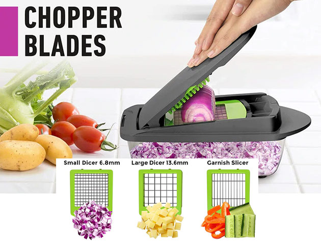 8-Blade Veggie Chopper with Container