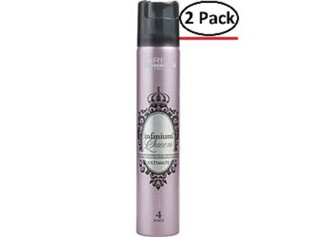 L'Oreal By L'Oreal Infinium Queen Ultimate 4 Force Extreme Hold Hair Spray 3.4 Oz For Unisex (Package Of 2)