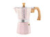 MILANO Stovetop Espresso Maker & EZ Latte Milk Frother Bundle Set (Blush Pink/6-Cup)