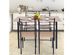 Costway 5 Piece Dining Table Set with 4 Chairs Wood Metal Kitchen Breakfast Furniture