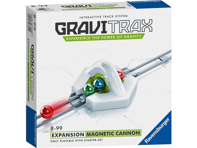 Ravensburger Gravitrax Magnetic Cannon Accessory, Multicolored Marble Run and Stem Toy for Boys and Girls, White
