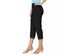 JM Collection Women's Embellished-Hem Straight-Leg Capri Pants Black Size Small