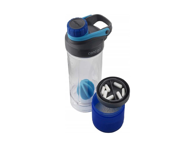 Contigo 72868 Shake & Go 22 Oz. Shaker Bottle Storage Container, Carolina Blue - Blue
