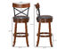 Costway Set of 4 Bar Stools Swivel 29.5'' Dining Bar Chairs with Rubber Wood Legs - Walnut, Black, Brown