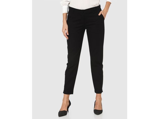 Style & Co Women's Ankle-Length Chino Pants Black Size 4