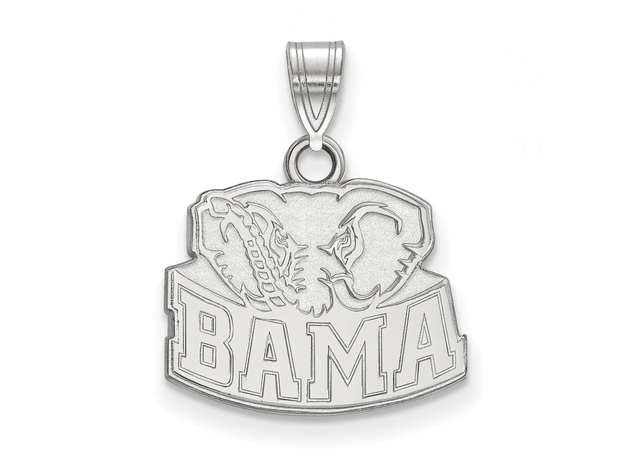 10k White Gold U. of Alabama Small 'BAMA' Logo Pendant