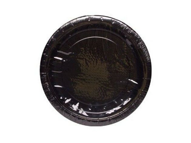 Black Small 7 Inch Dessert Plates