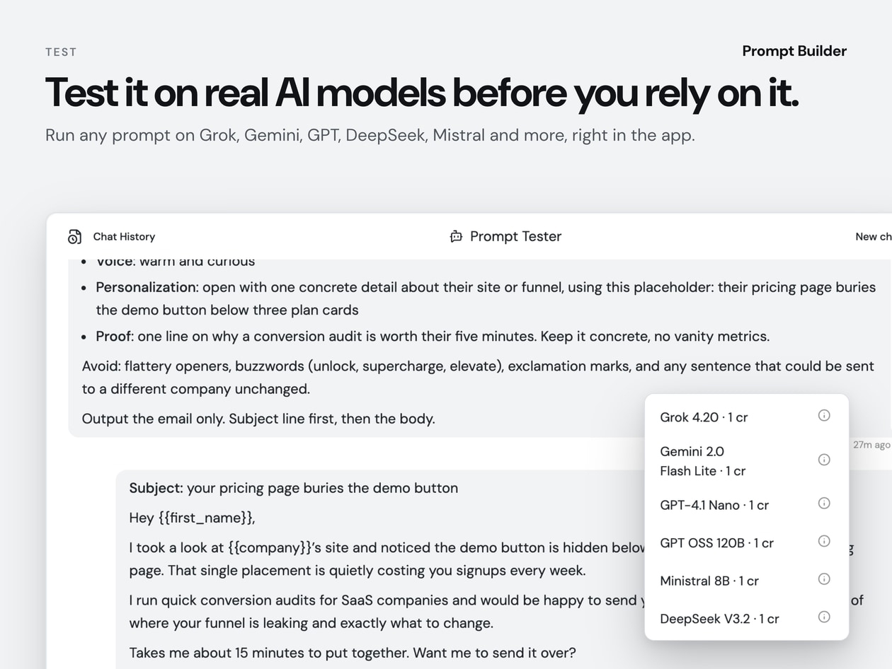 PromptBuilder - AI Prompt Optimizer: Lifetime Subscription (Pro)