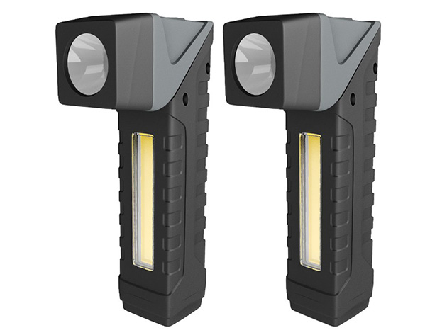 Rotatable Magnetic LED Flashlight IPX4 Waterproof (2-Pack)